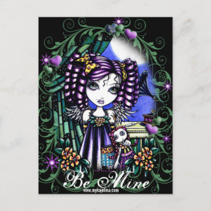 "Jenny" Rag Doll Valentine's Day Angel Postcard