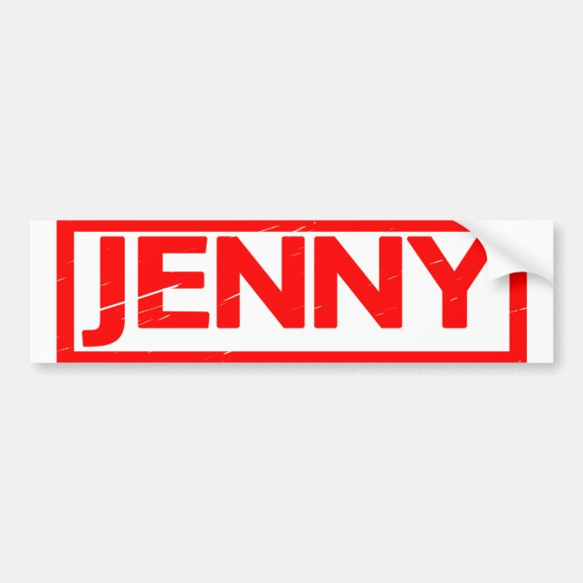 Jenny Stamp Bumper Sticker (Front)