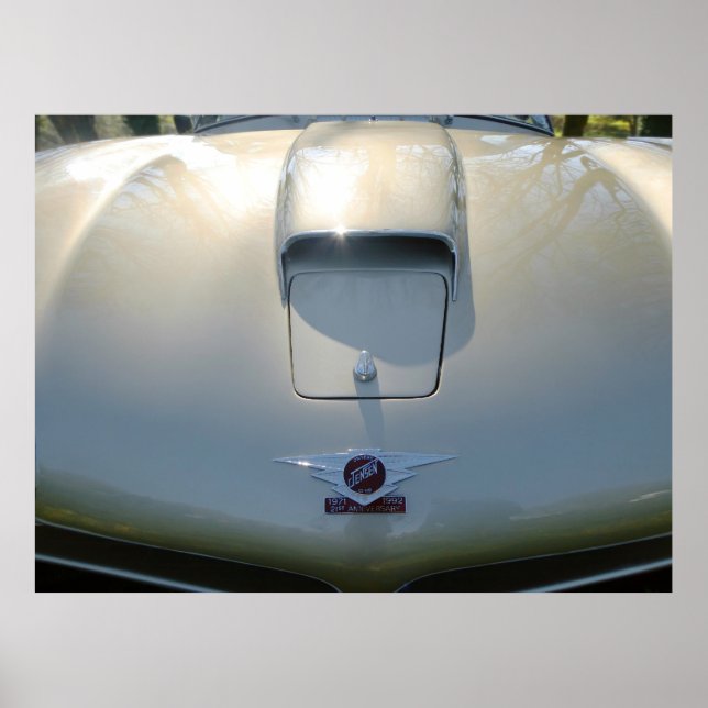 Jensen CV8,vintage British Sports Tourer. Poster (Front)