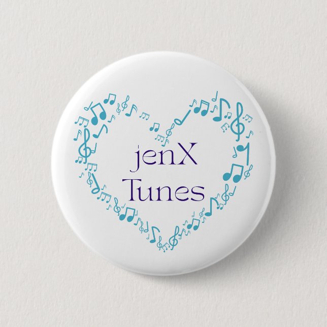 jenX Tunes 2 Inch Round Button (Front)