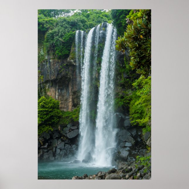 Jeongbang waterfall, South Korea Poster (Front)