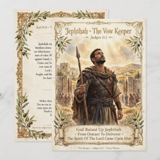 Jephthah le gardien du vœu carte plate