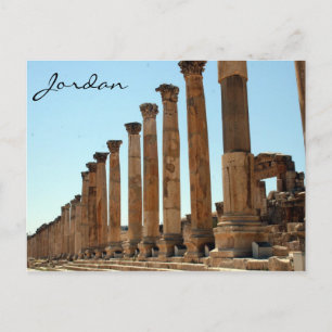 jerash column street postcard