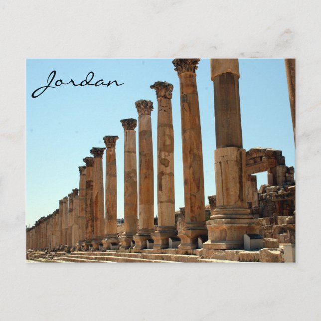 jerash column street postcard (Front)