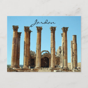 jerash columns jordan postcard