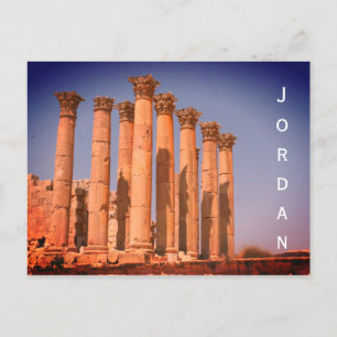 jerash columns jordan postcard
