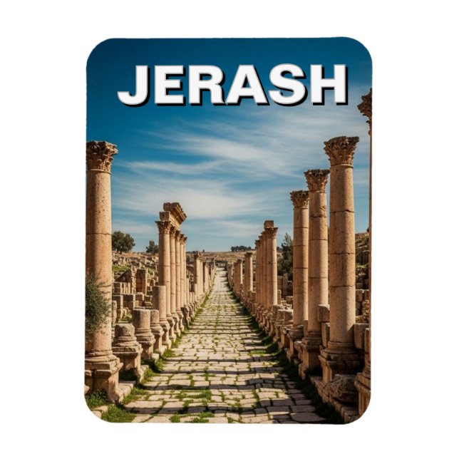 Jerash Jordan Travel Magnet (Vertical)