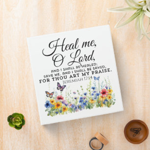 Jeremiah 17:14 Healing Bible Verse Wildflowers Binder