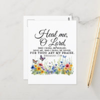 Jeremiah 17:14 Healing Bible Verse Wildflowers