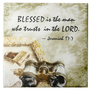 Jeremiah 17:7 Blessed the Man who Trusts the Lord Tile
