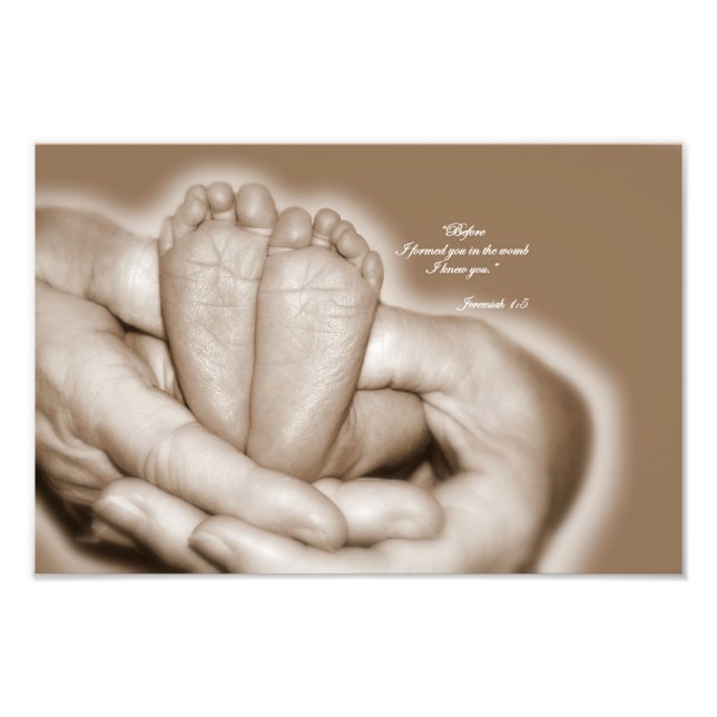 Jeremiah 1:5  Before I formed you in the womb Photo Print (Front)