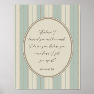 Jeremiah 1:5 Bible Verse Christian Wall Art