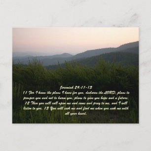Jeremiah 29:11-13 postcard