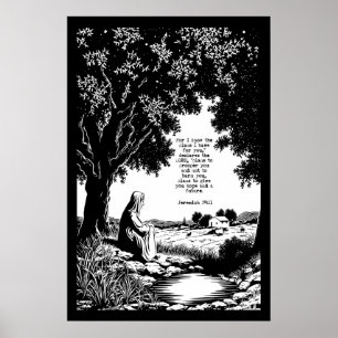 Jeremiah 29 11 Art Print Peaceful Scripture