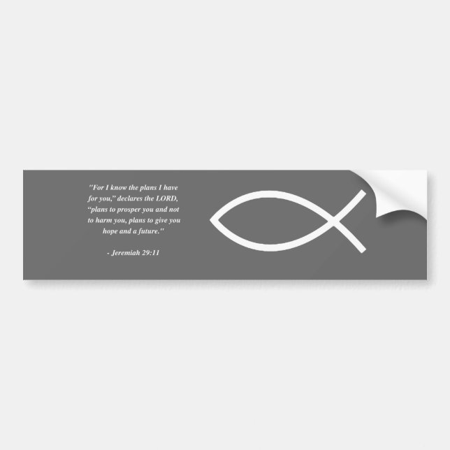 JEREMIAH 29:11 Bible Verse Bumper Sticker (Front)