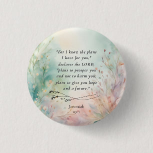Jeremiah 29:11 Bible Verse Image 1 Inch Round Button