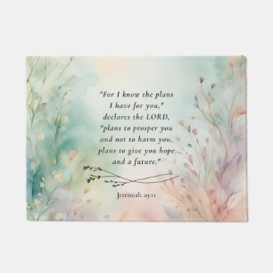 Jeremiah 29:11 Bible Verse Image Doormat