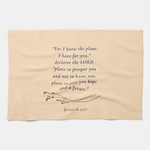 Jeremiah 29:11 Bible Verse Image Kitchen Towel