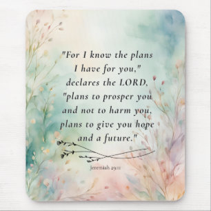 Jeremiah 29:11 Bible Verse Image Mouse Pad