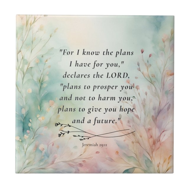 Jeremiah 29:11 Bible Verse Image Tile (Front)