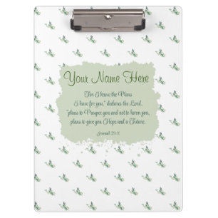 Jeremiah 29:11 Bible Verse Personalize Clipboard