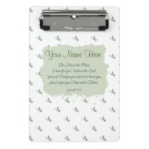 Jeremiah 29:11 Bible Verse Personalize Mini Clipboard