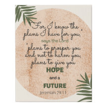 Jeremiah 29:11 Boho en toile minimaliste