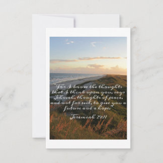 Jeremiah 29:11 Carte de message plat
