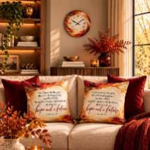 Jeremiah 29:11 Espoir et Avenir Coussin de Lancer