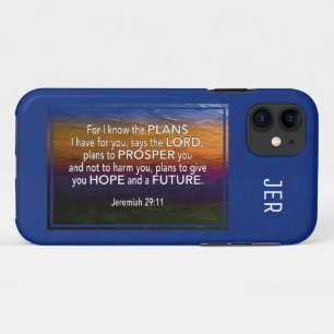 Jeremiah 29:11   FOR I KNOW THE PLANS Bible BLUE iPhone 11 Case