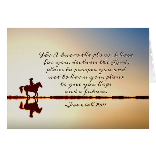 Jeremiah 29:11 For I know the plans I have Card (Front Horizontal)