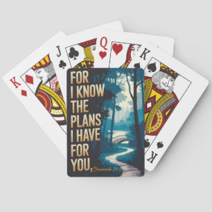 Jeremiah 29:11 For I know the plans I have for you Playing Cards