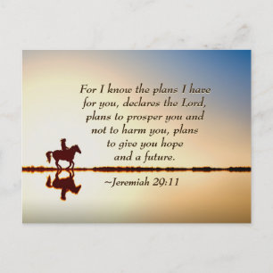 Jeremiah 29:11 For I know the plans I have for you Postcard