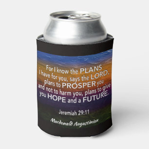 JEREMIAH 29:11 For I Know The Plans Personalized Can Cooler