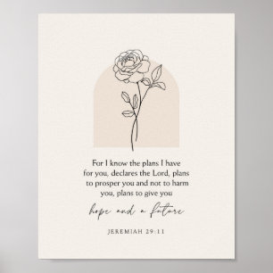 Jeremiah 29:11 For I know the plans Poster