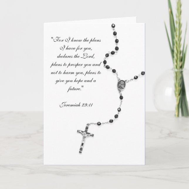 Jeremiah 29:11 Graduation Card (Front)