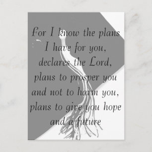 Jeremiah 29:11 Graduation Postcard