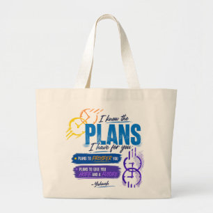 Jeremiah 29:11 Hope. Purpose. Promise. Large Tote Bag