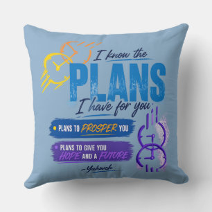 Jeremiah 29:11 Hope. Purpose. Promise. Throw Pillow