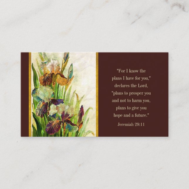 Jeremiah 29:11 I know the plans I have for you Business Card (Front)