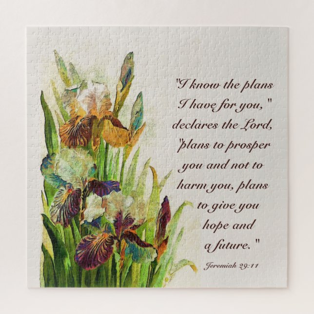 Jeremiah 29:11 I know the plans I have for you Jigsaw Puzzle (Vertical)