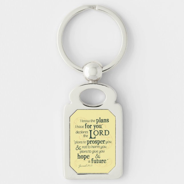 Jeremiah 29:11 I know the plans I have for you... Keychain (Front)