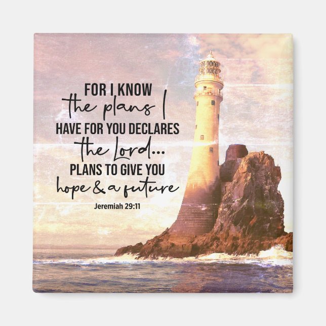 Jeremiah 29:11 I know the plans I have for you  Magnet (Front)