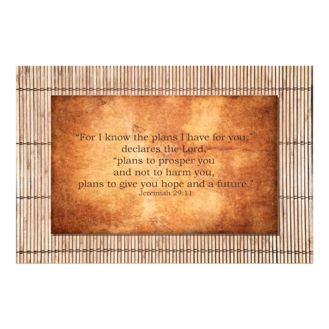 Jeremiah 29:11 I know the plans I have for you Photo Print (Front)