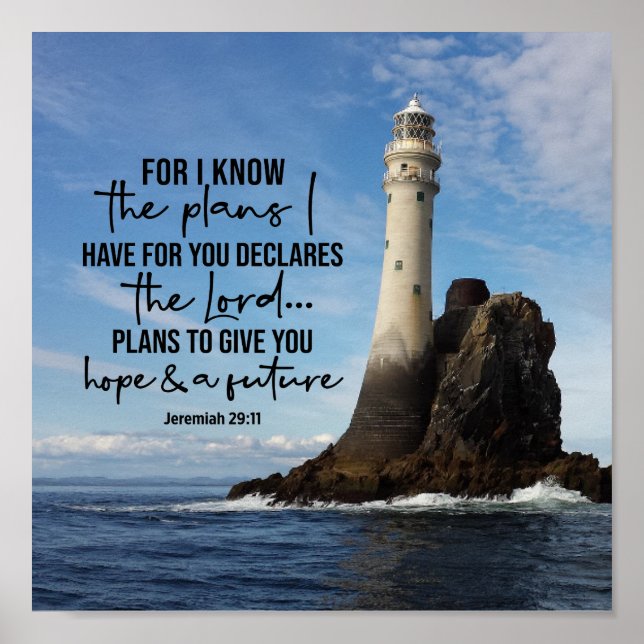 Jeremiah 29:11 I know the plans I have for you  Poster (Front)