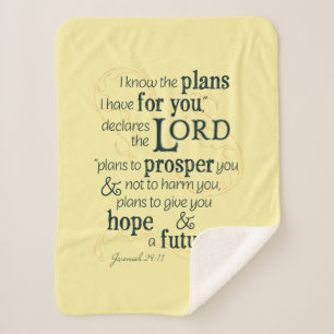 Jeremiah 29:11 I know the plans I have for you... Sherpa Blanket