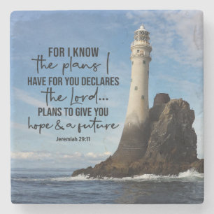 Jeremiah 29:11 I know the plans I have for you  Stone Coaster