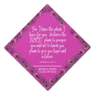 Jeremiah 29:11 Inspirational Bible Verse Graduation Cap Topper