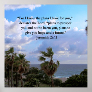 JEREMIAH 29:11 INSPIRATIONAL VERSE POSTER