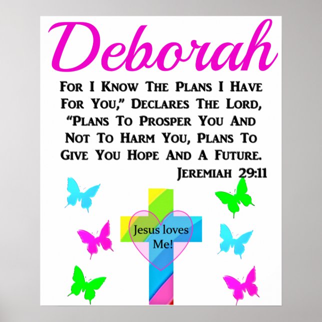 JEREMIAH 29:11 JESUS LOVES ME PERSONALIZED POSTER (Front)